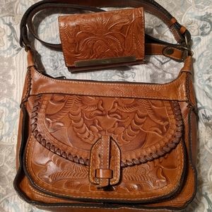 Patricia Nash Italian Leather Bag and Wallet